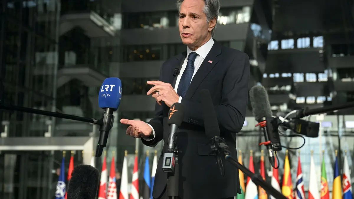 O secretário de Estado norte-americano, Anthony Blinken, em Bruxelas