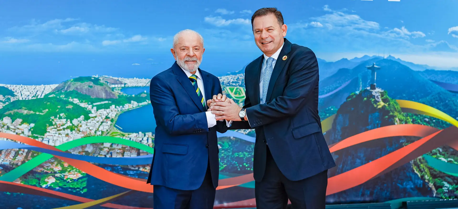 Luis Montenegro e Lula da Silva na cimeira do G20.