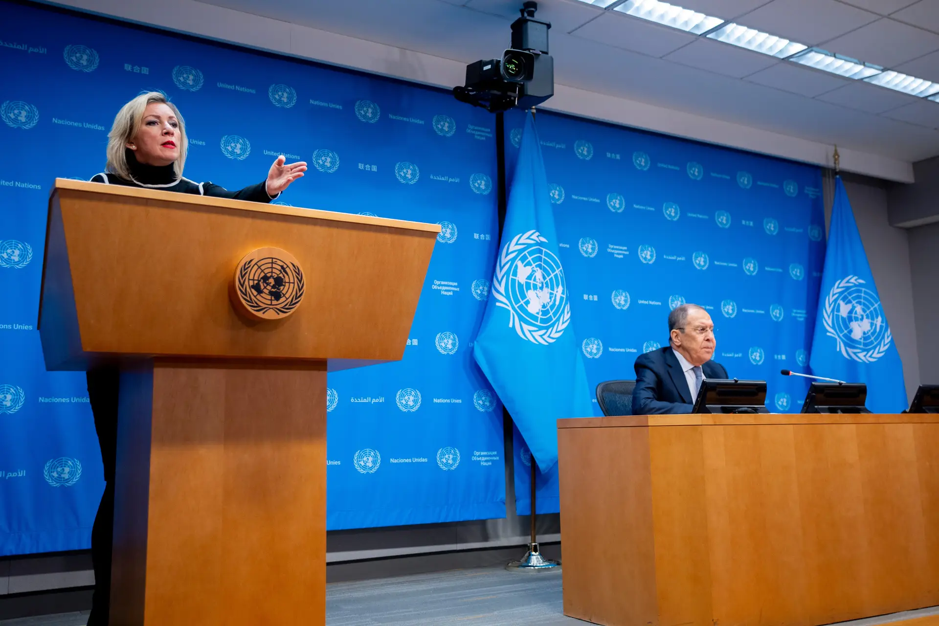 Maria Zakharova e Sergey Lavrov