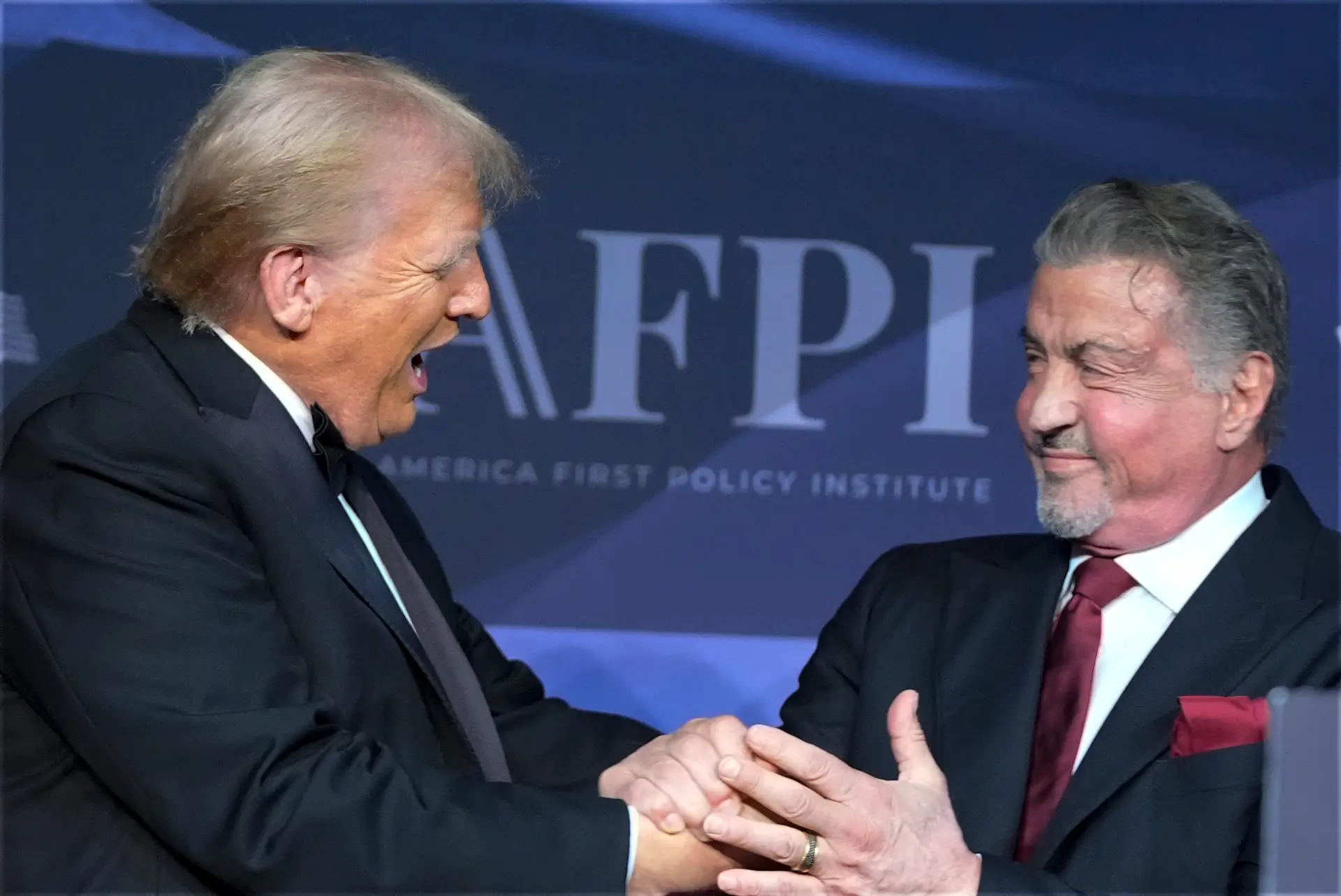 Donald Trumo com o ator Sylvester Stallone