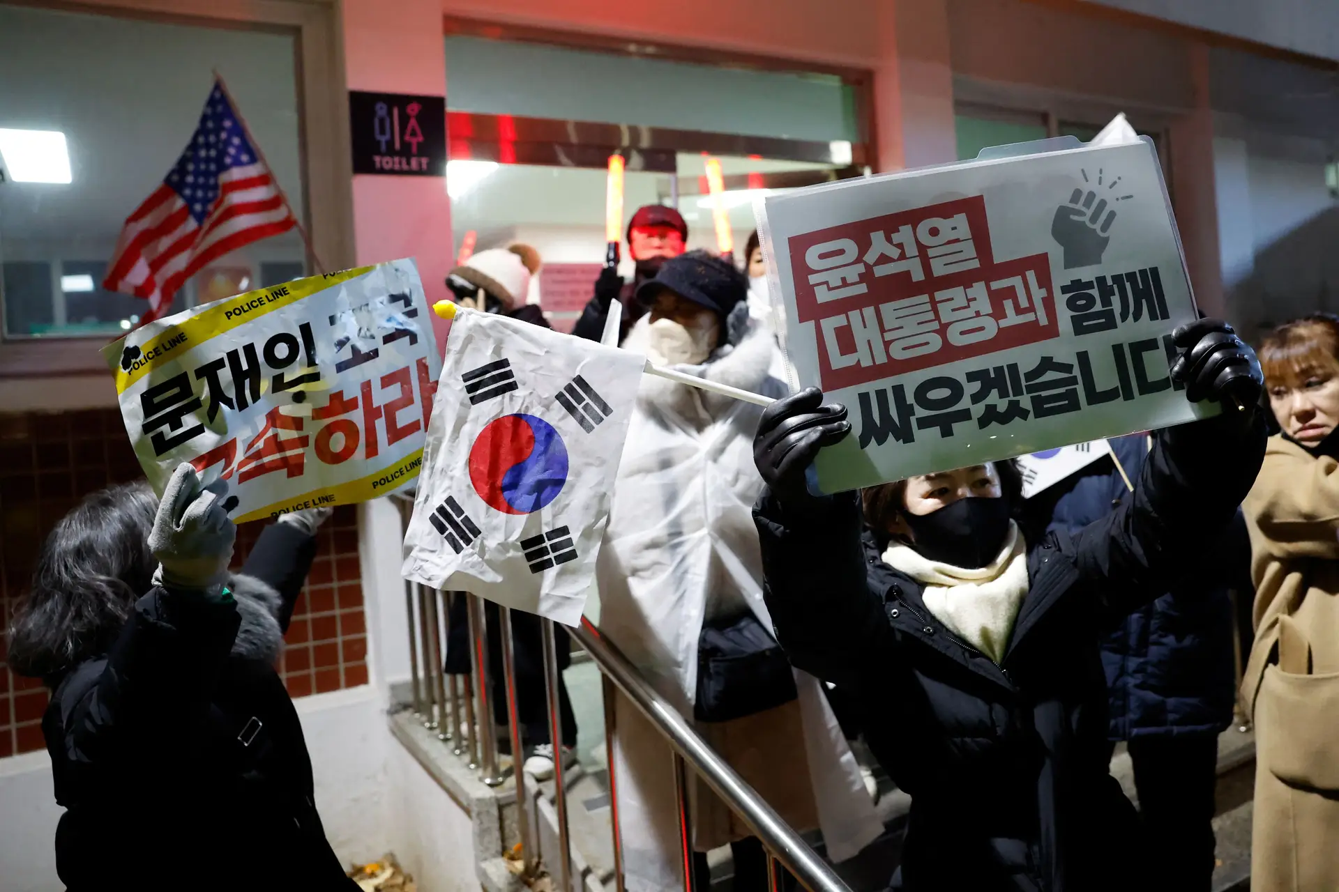 Protestos na Coreia do Sul