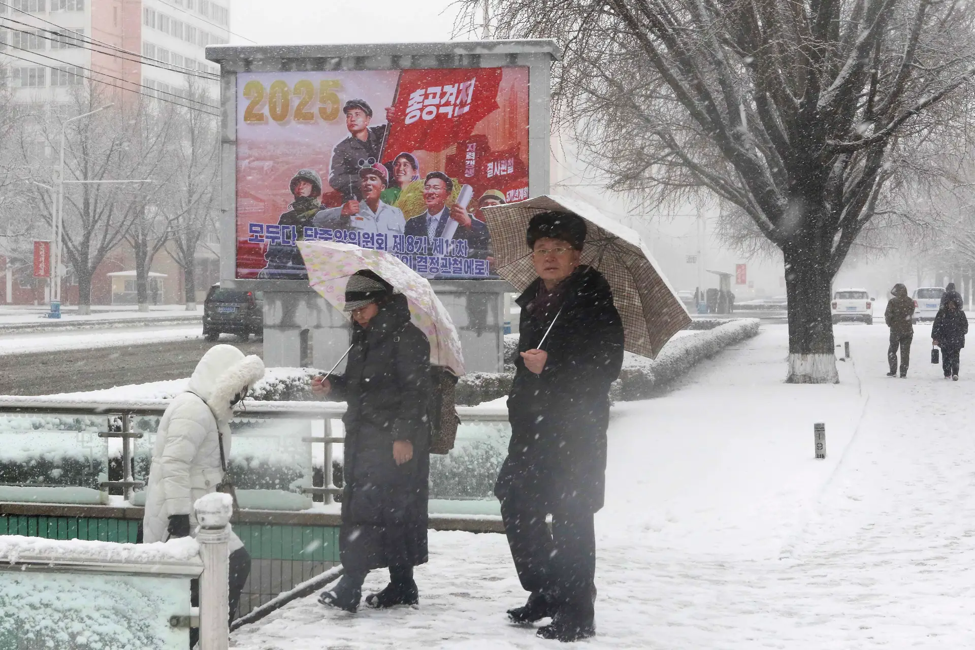 Fortes nevões atingem várias cidades na Coreia do Norte