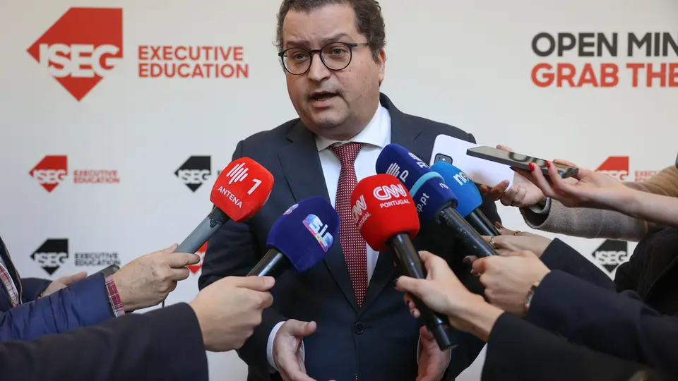 O ministro das Finanças, Joaquim Miranda Sarmento, no Leader's Agenda 2025