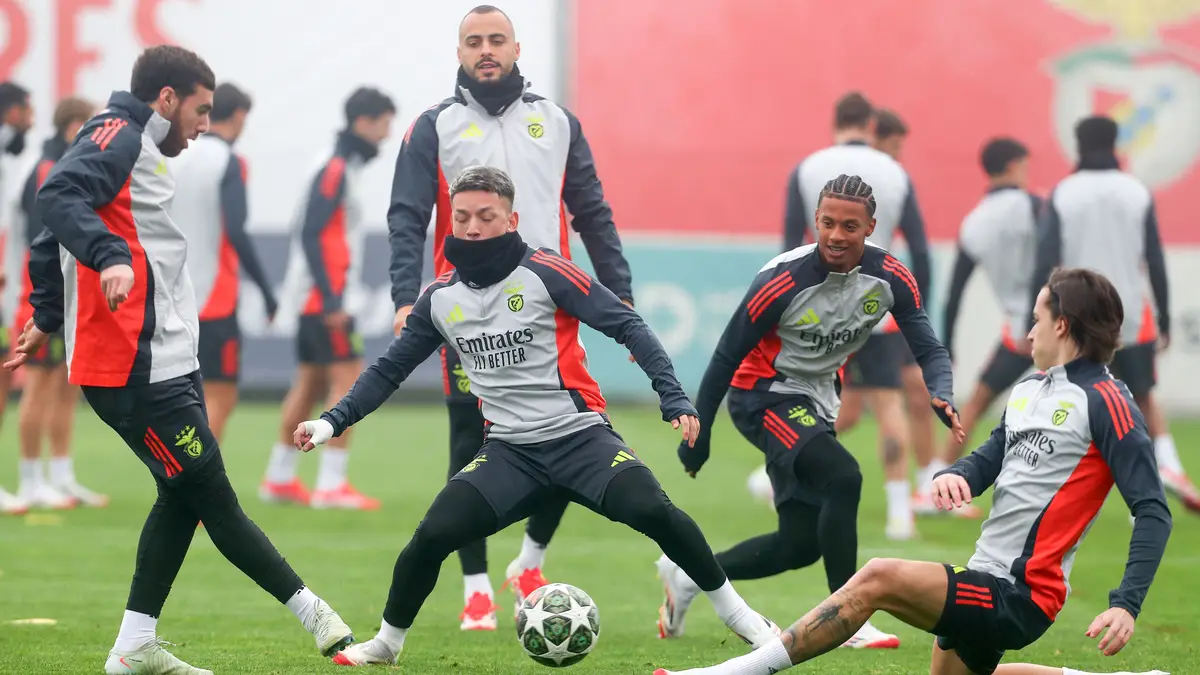 Jogadores do Benfica