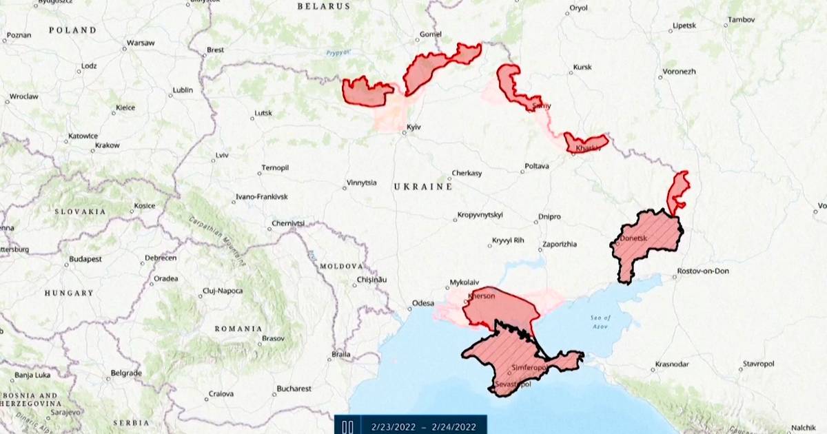 Conquistas e perdas de território da Ucrânia desde o início da guerra