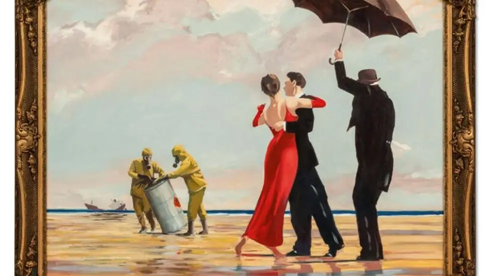 Quadro "Crude Oil" de Banksy vendido por 5,2 milhões de euros em leilão