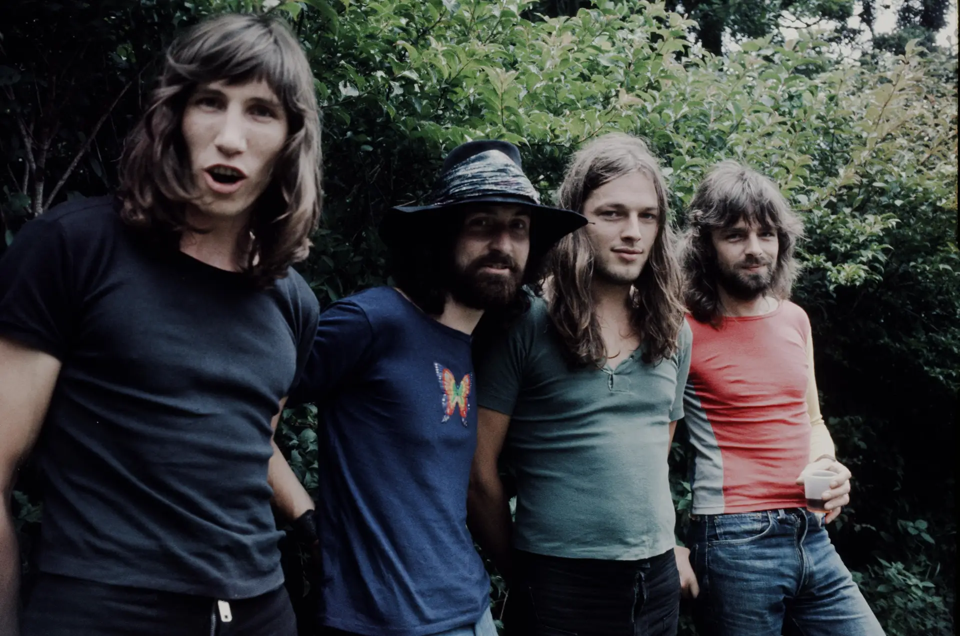 Membros dos Pink Floyd em 1971.