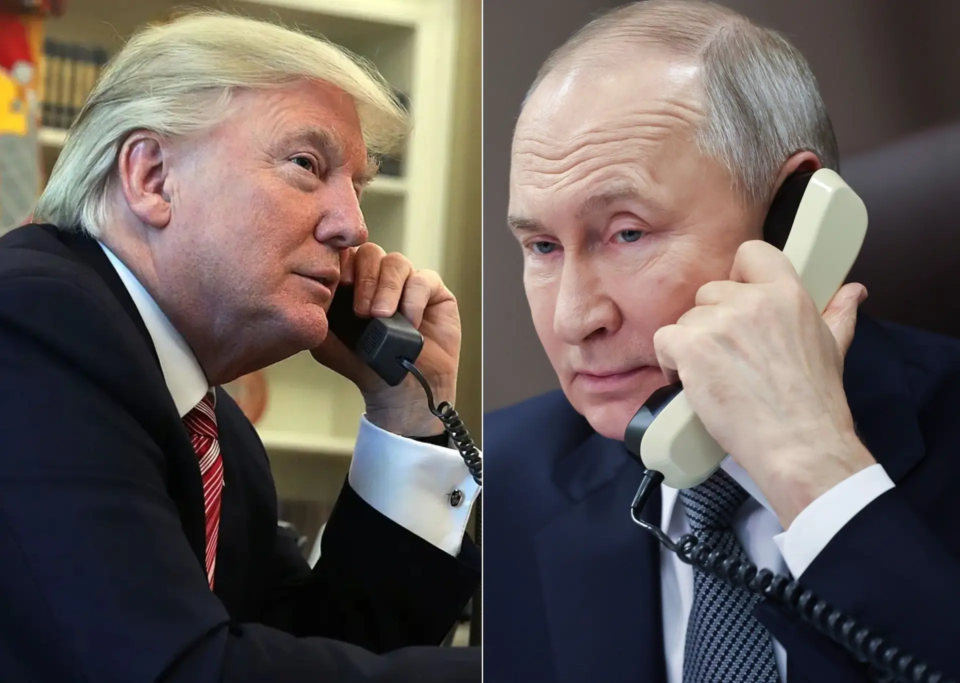 Putin e Trump discutem por telefone tensões no Médio Oriente e negociações na Ucrânia
