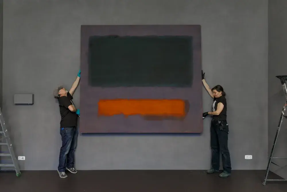The US artist Mark Rotko's' Gray, Orange on Maroon, No. 8 '(1960) image.