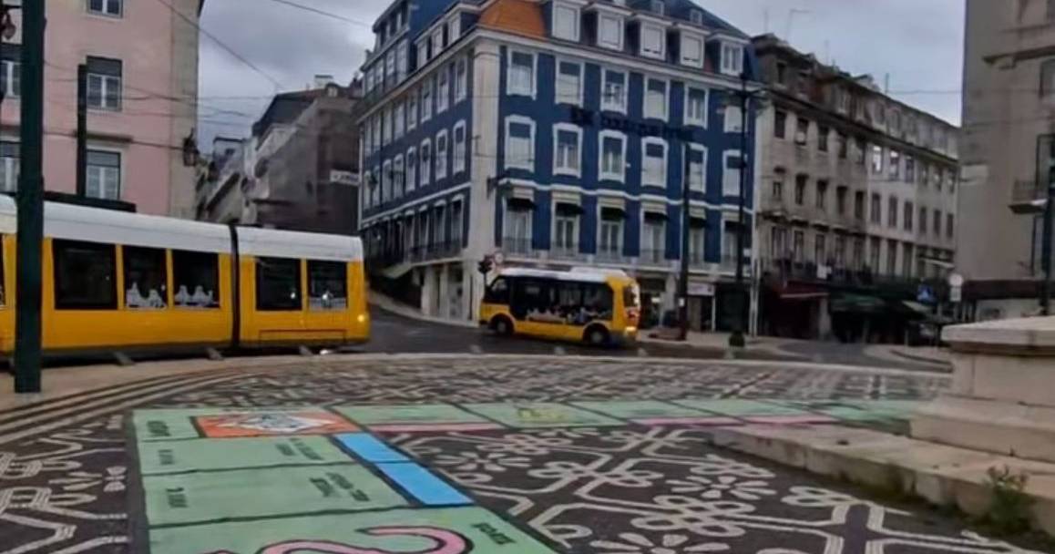 Bordalo II's Giant Monopoly Game Takes Over Lisbon Square to Spotlight Housing Crisis