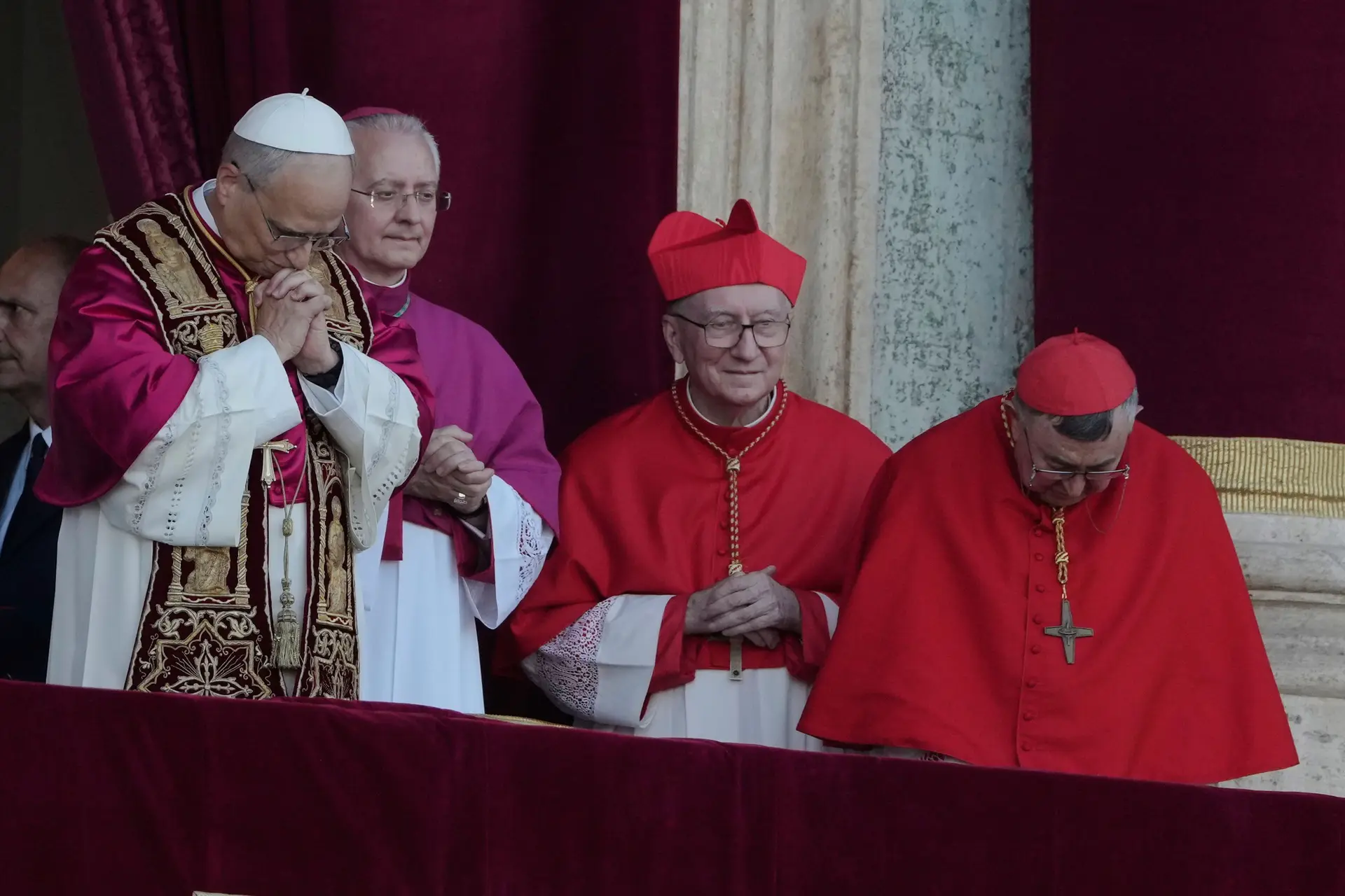 A emoção estampada no rosto do Papa Leão XIV