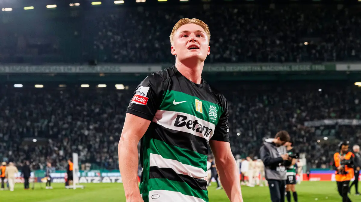 Conrad Harder, ponte de lança, 20 anos - 28 jogos (852 minutos) - no Sporting desde 2024