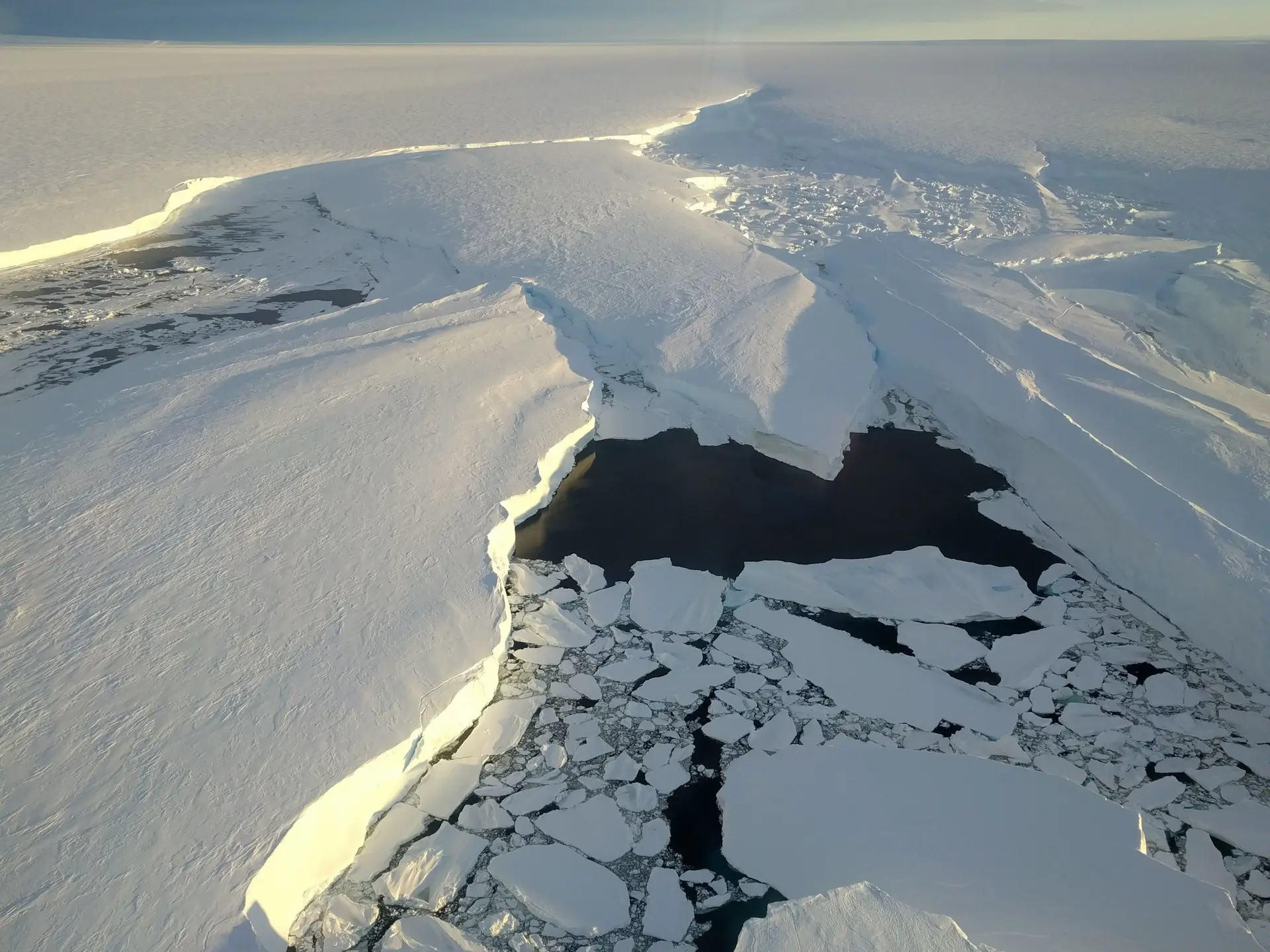 The ice platform of the western Antarctic to divide