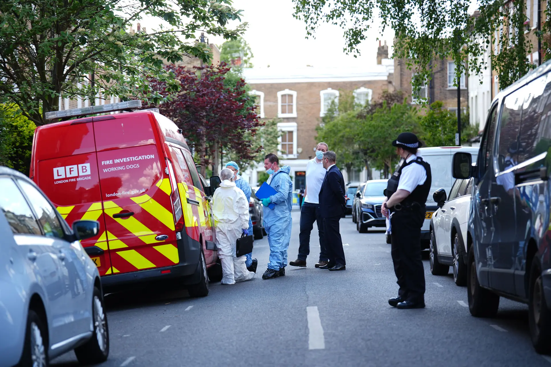 Un hombre sospechoso de ser un ataque sediento en la casa del primer ministro británico