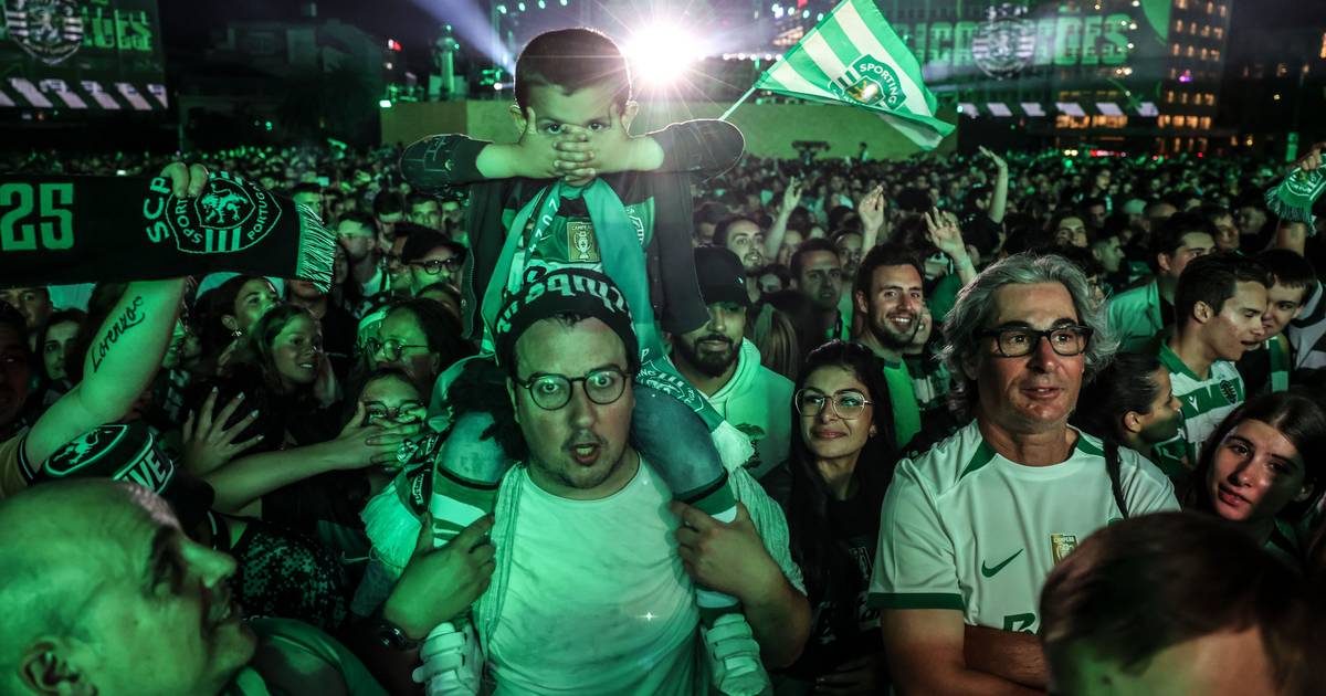 Marquês pintado de verde (outra vez): as imagens da festa dos leões