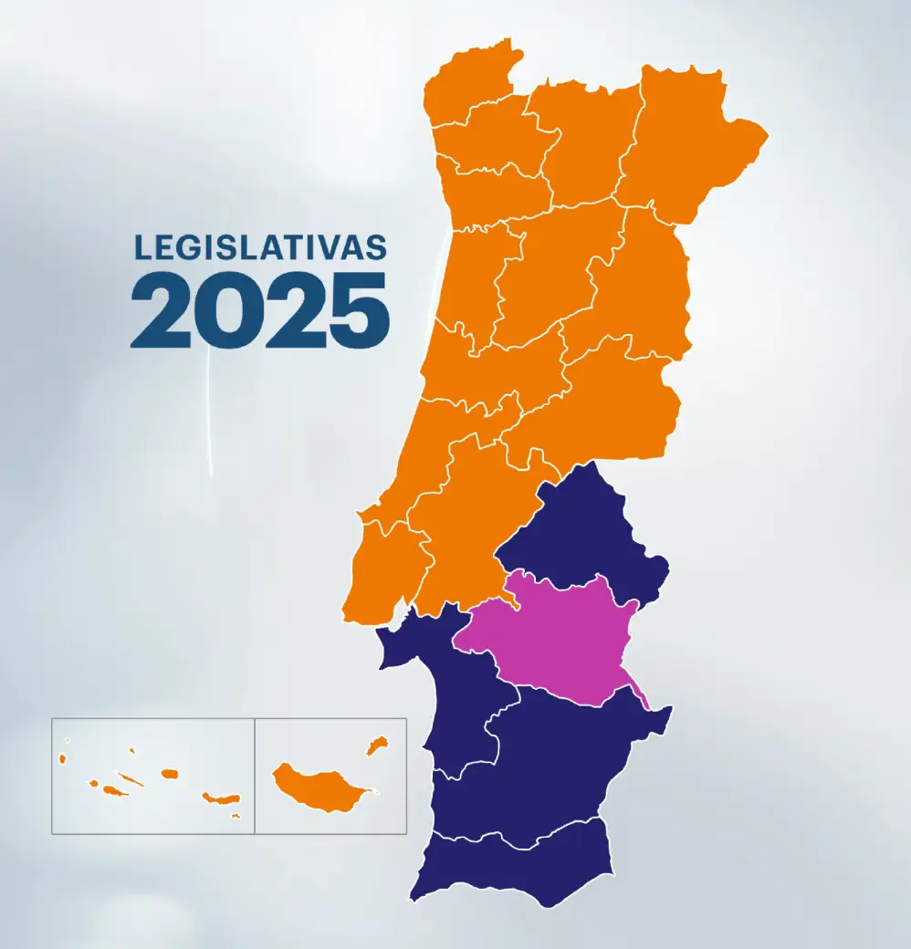 Portugal mudou de cores: o mapa que ilustra como os portugueses votaram