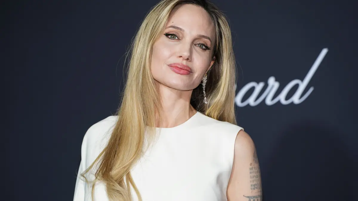 Angelina Jolie durante o 78.º festival internacional de cinema, em Cannes, no sul de França, sexta-feira, 16 de maio de 2025.