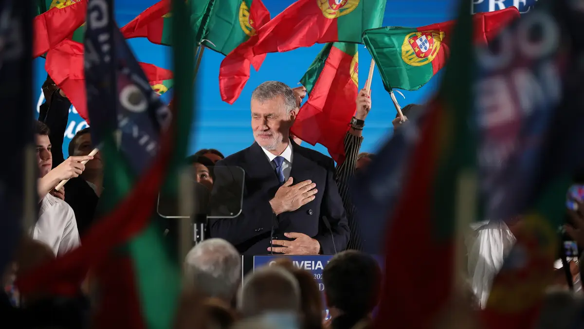 Gouveia e Melo durante apresentação da candidatura a Belém.