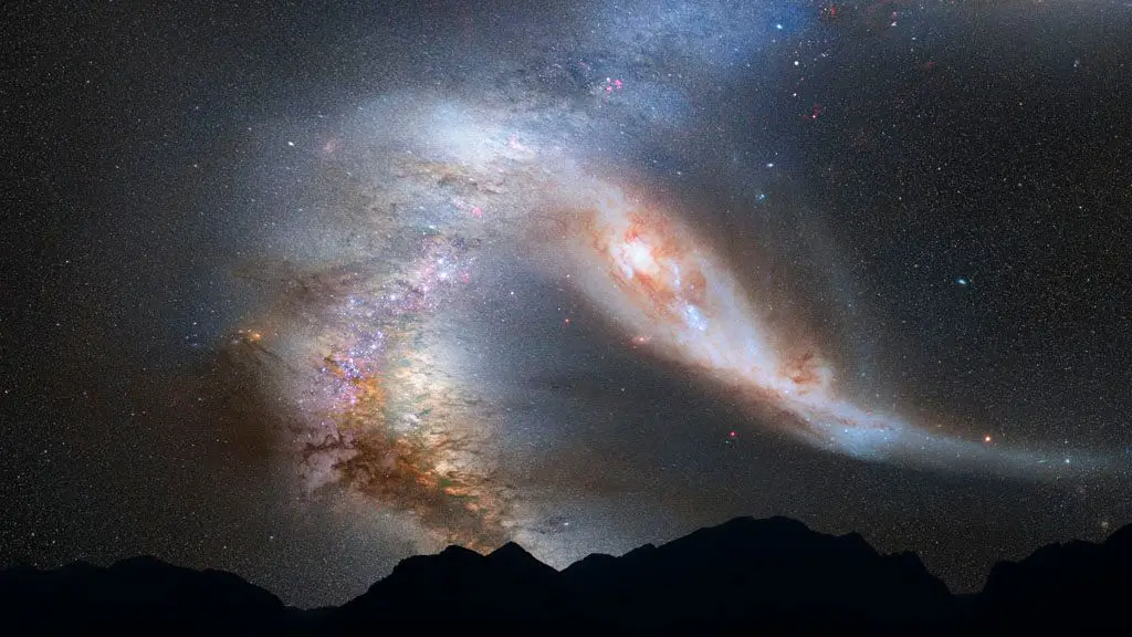 An example of Adromeda and Milky Way in confrontation
