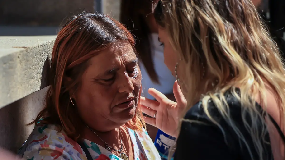 Celeste Barbosa, mãe de Mónica Silva, a grávida desaparecida da Murtosa, à saída do Tribunal de Aveiro