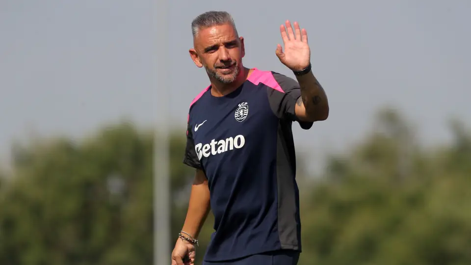 O treinador do Sporting, Rui Borges