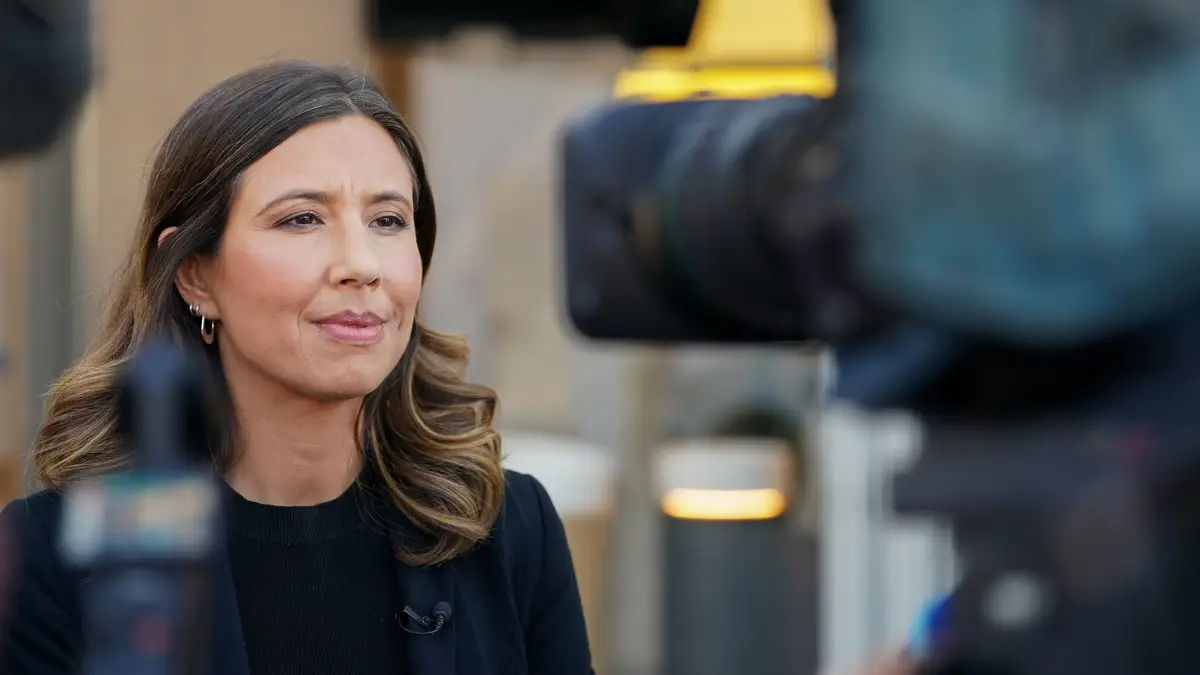 A presidente da partido Iniciativa Liberal (IL), Mariana Leitão, durante uma ação de campanha, no âmbito das próximas eleições autárquicas que se irão realizar a 12 de outubro, Ponte de Lima, 09 de outubro de 2025.