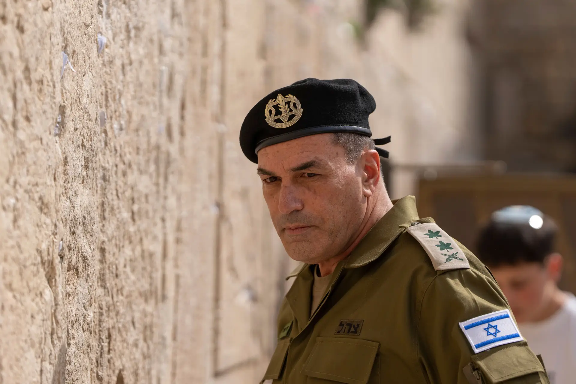 O chefe do Estado-Maior das Forças de Defesa de Israel, tenente-general Eyal Zamir, na Cidade Velha de Jerusalém, na quarta-feira, 5 de março de 2025.