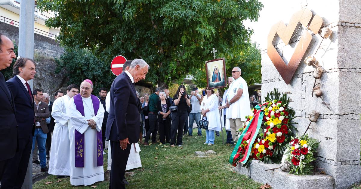 Presidente Marcelo na homenagem em Vouzela às vítimas dos incêndios de outubro de 2017