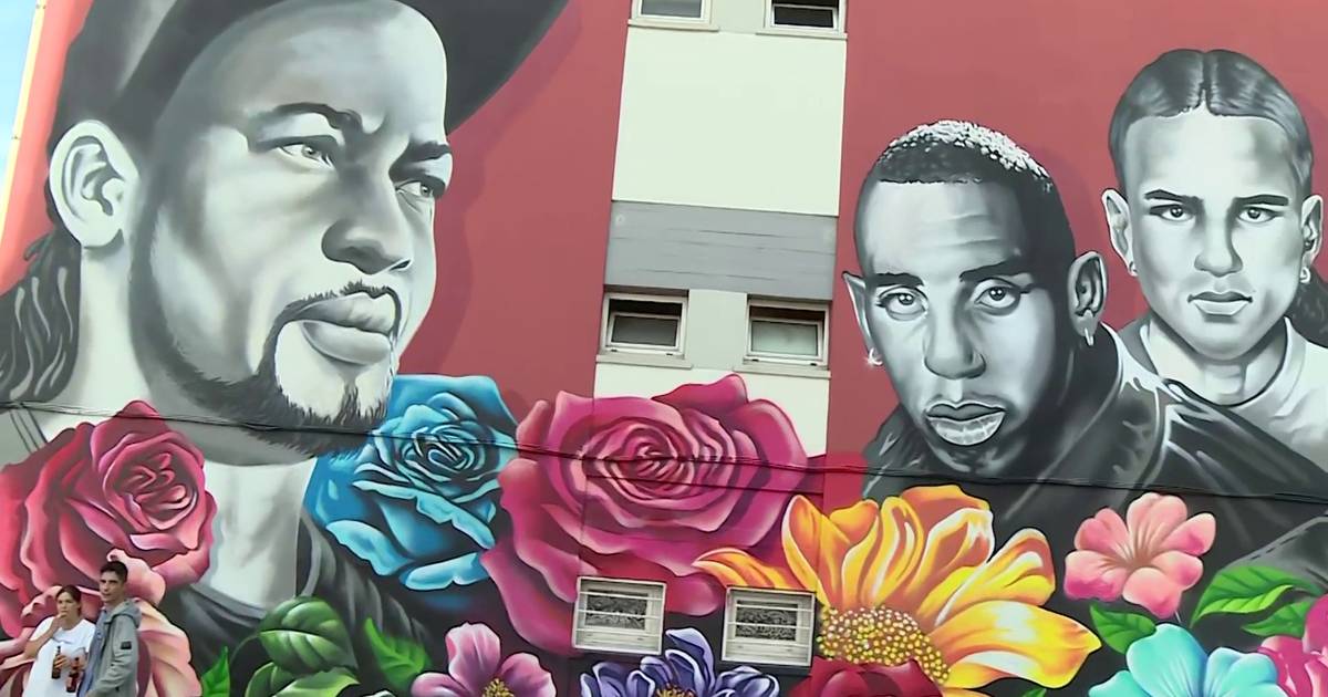 Mural no Bairro do Zambujal homenageia Odair e outros três jovens mortos pela polícia