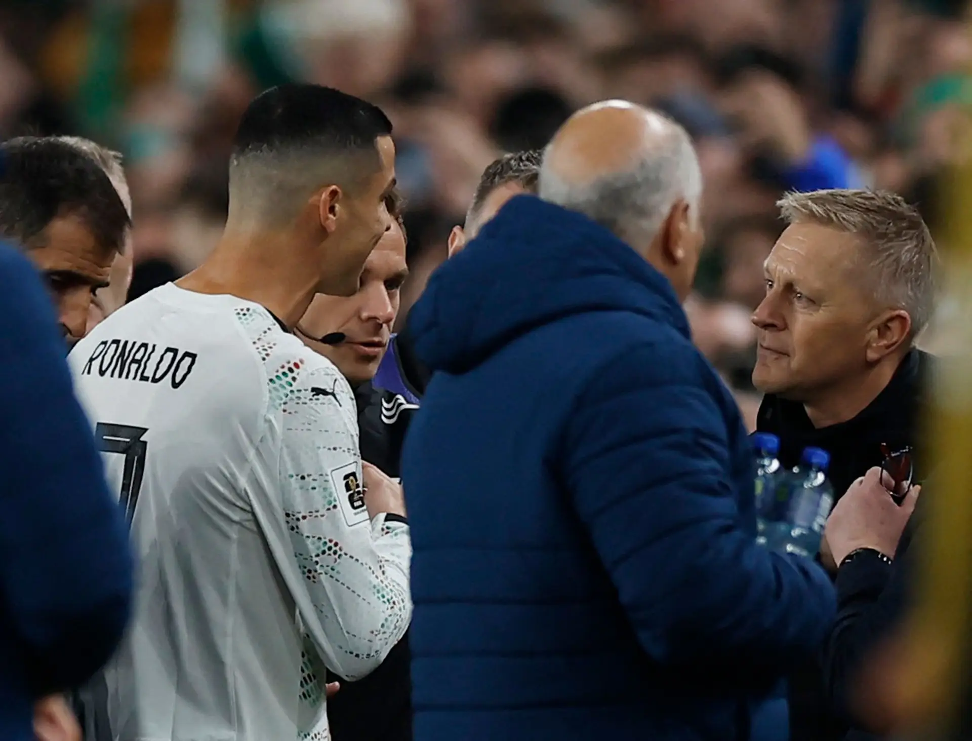 Cristiano Ronaldo e Heimir Hallgrimsson
