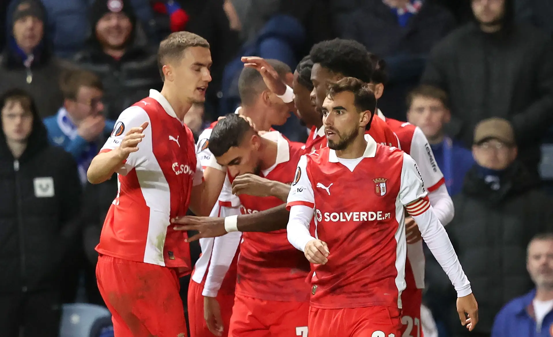 Liga Europa: SC Braga resgata ponto em Glasgow em inferioridade numérica