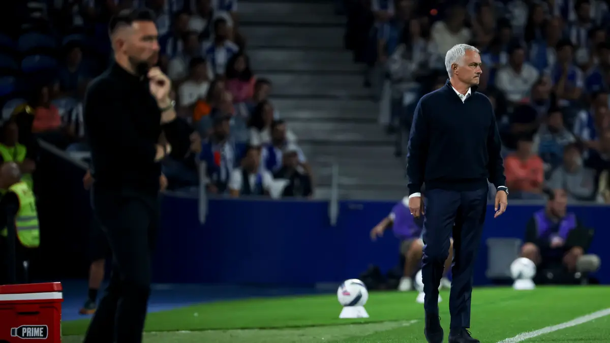 Mourinho no regresso ao Estádio do Dragão, em outubro de 2025.