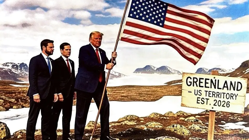 Donald Trump publica imagem gerada por IA da Gronelândia como território dos EUA