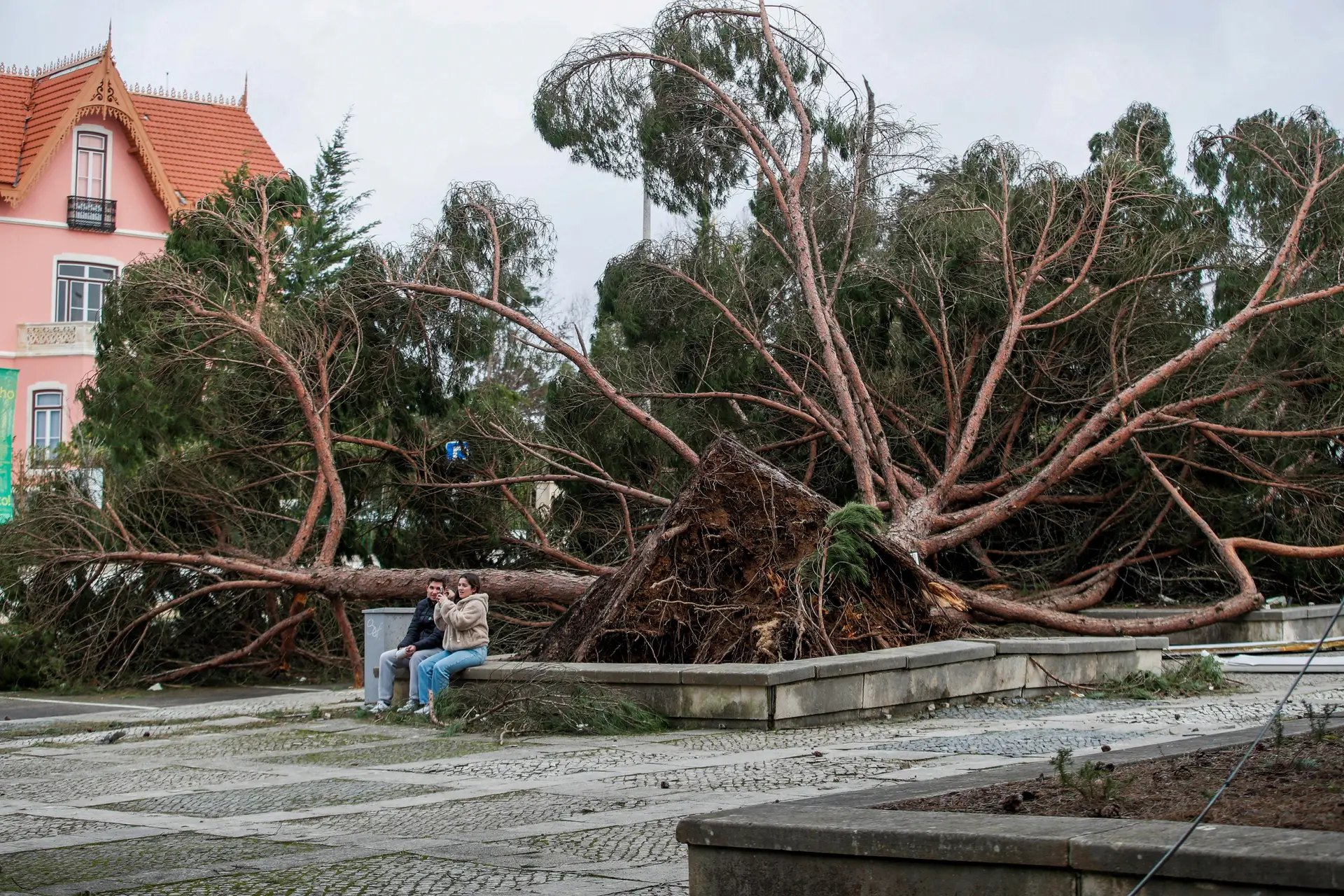 Estragos provocados pela depressão Kristin em Leiria