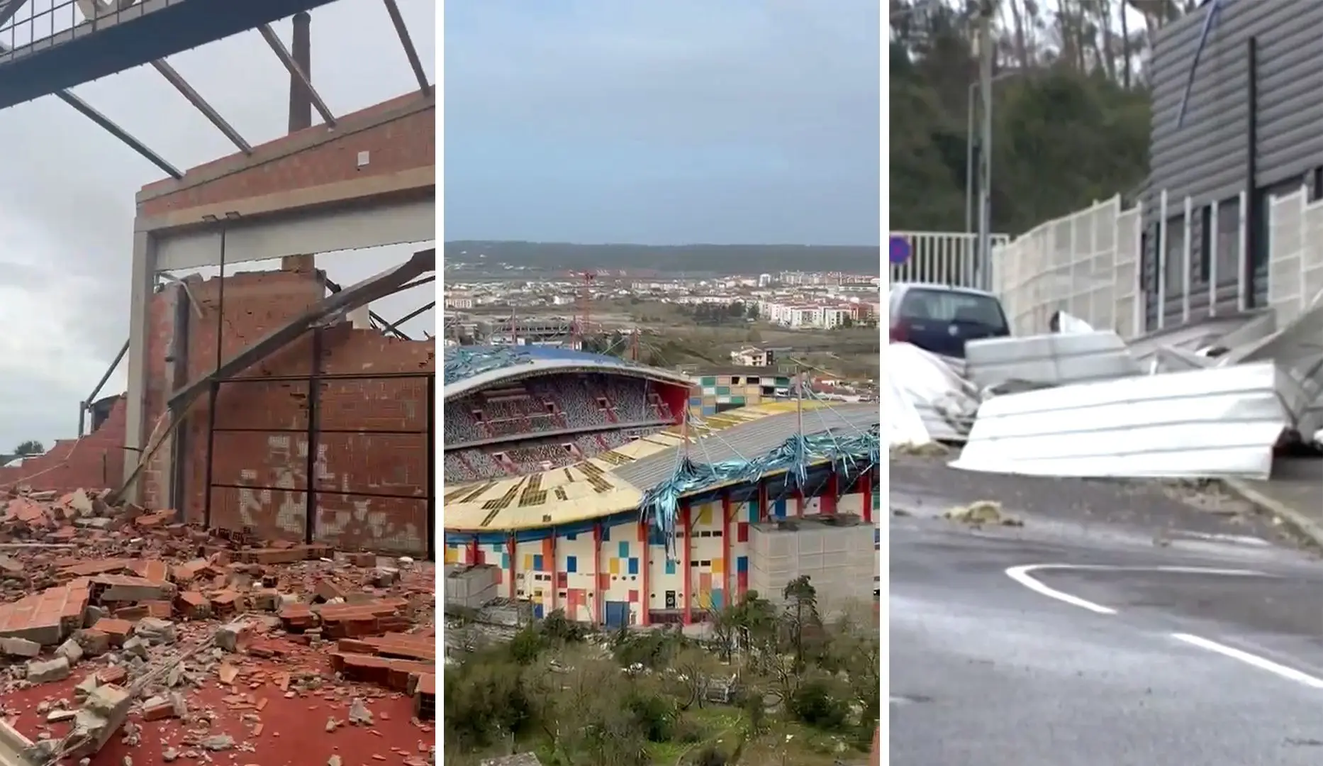 Depressão Kristin deixa rasto de destruição e morte em Leiria 