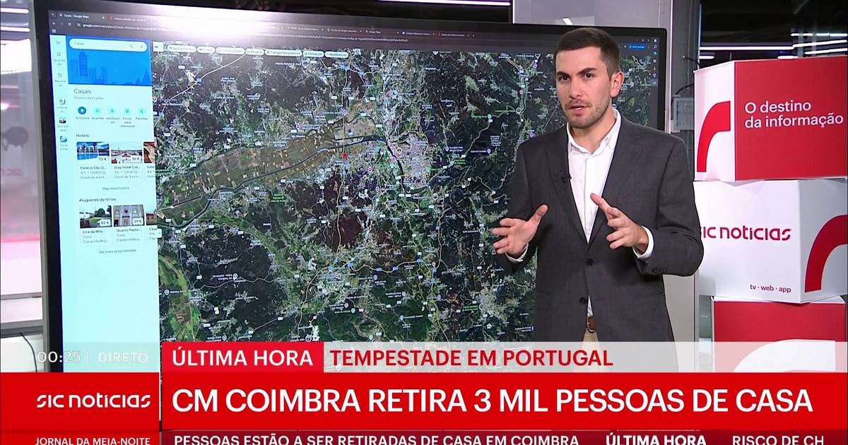 Rebentamento de diques pode levar a inundações em Coimbra