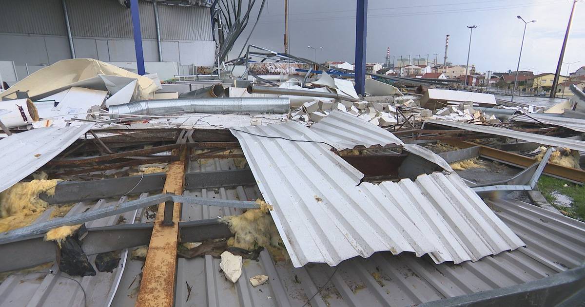 A "dança furiosa" da tempestade testa a força de uma das joias industriais da Marinha Grande