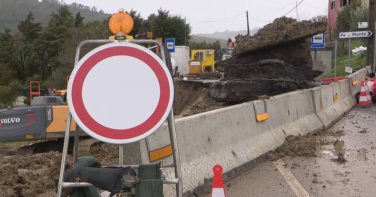 Fissuras na estrada obrigam a retirar moradores em Sobral de Monte Agraço