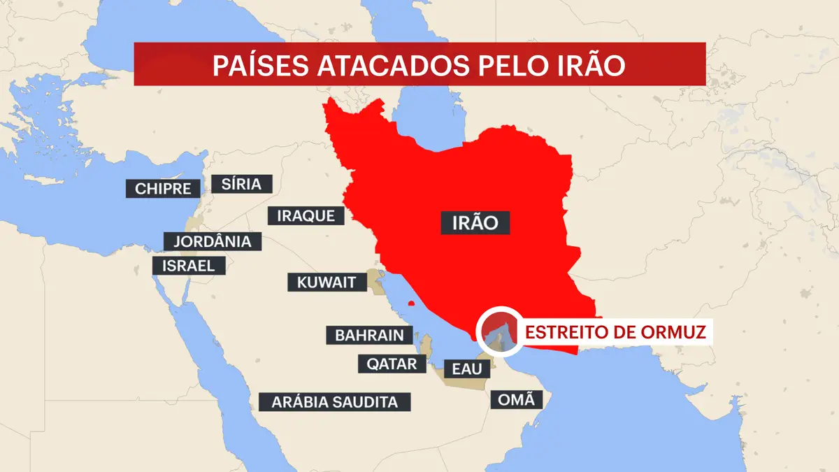 Guerra no Mdio Oriente: o mapa dos pases atingidos por ataques