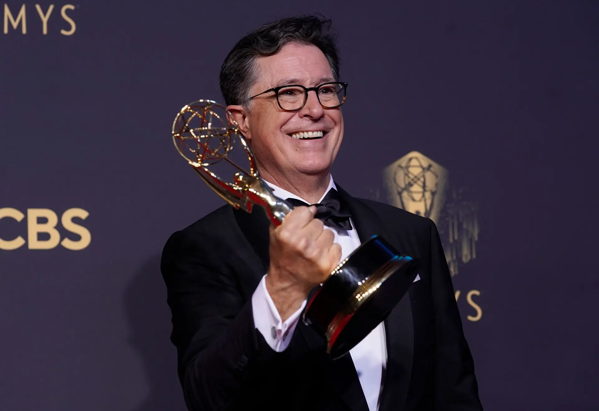 Stephen T. Colbert na 73.ª edição dos Primetime Emmy Awards, no domingo, 19 de setembro de 2021, no L.A. Live, em Los Angeles.
