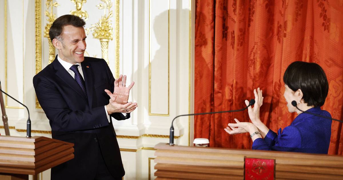 'Kamehameha': Macron e primeira-ministra do Japão imitam golpe de Dragon Ball