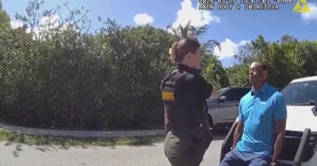 Polícia divulga imagens da detenção de Tiger Woods após acidente rodoviário