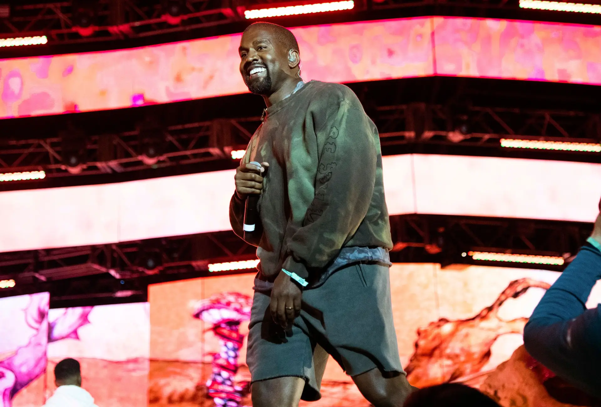 Kanye West no festival de música e artes, Coachella, a 20 de abril de 2019, em Indio, Califórnia