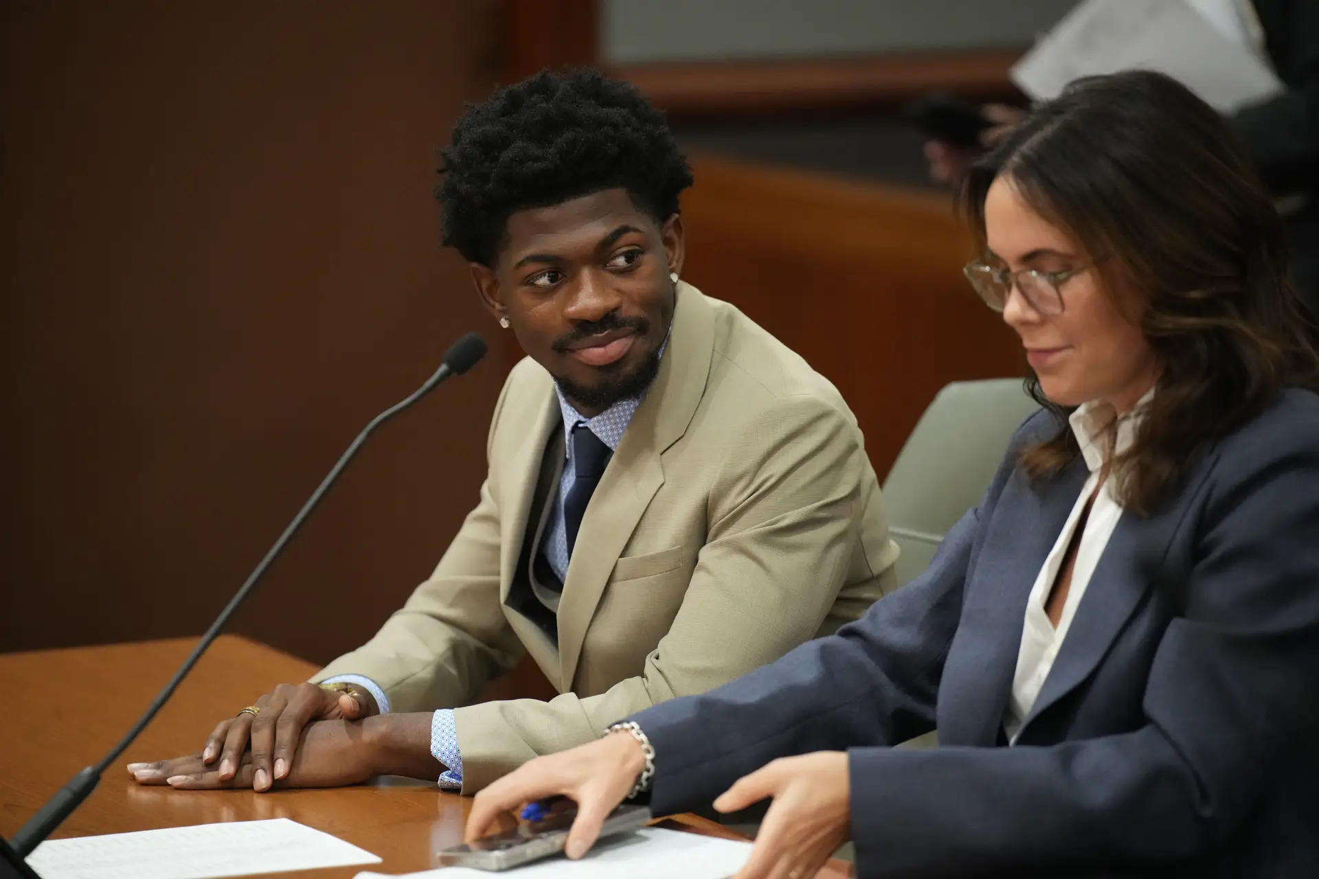 Montero Lamar Hill, mais conhecido como Lil Nas X, em tribunal, a 12 de março de 2026, em Los Angeles