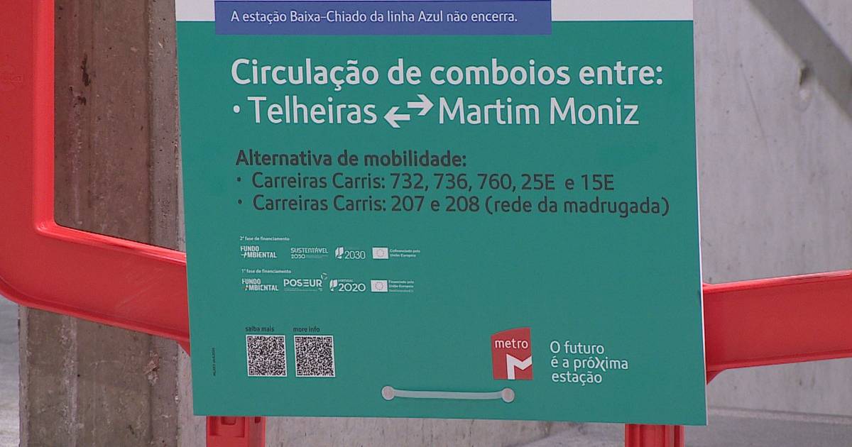 Circula pela linha verde do Metro de Lisboa? Este troço está fechado
