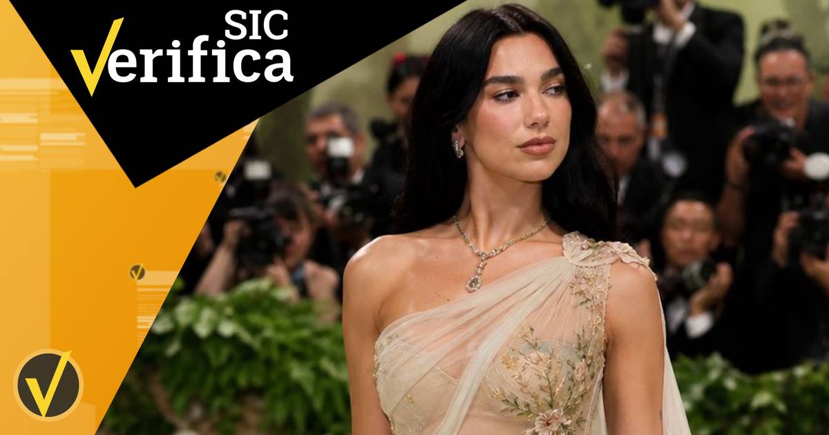 Esta fotografia da cantora Dua Lipa no Met Gala 2026 é verdadeira? A SIC Verifica