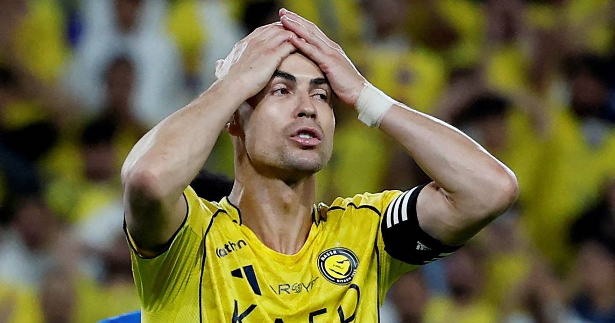 A reação de Ronaldo após o empate que impediu Al Nassr de ser (já) campeão