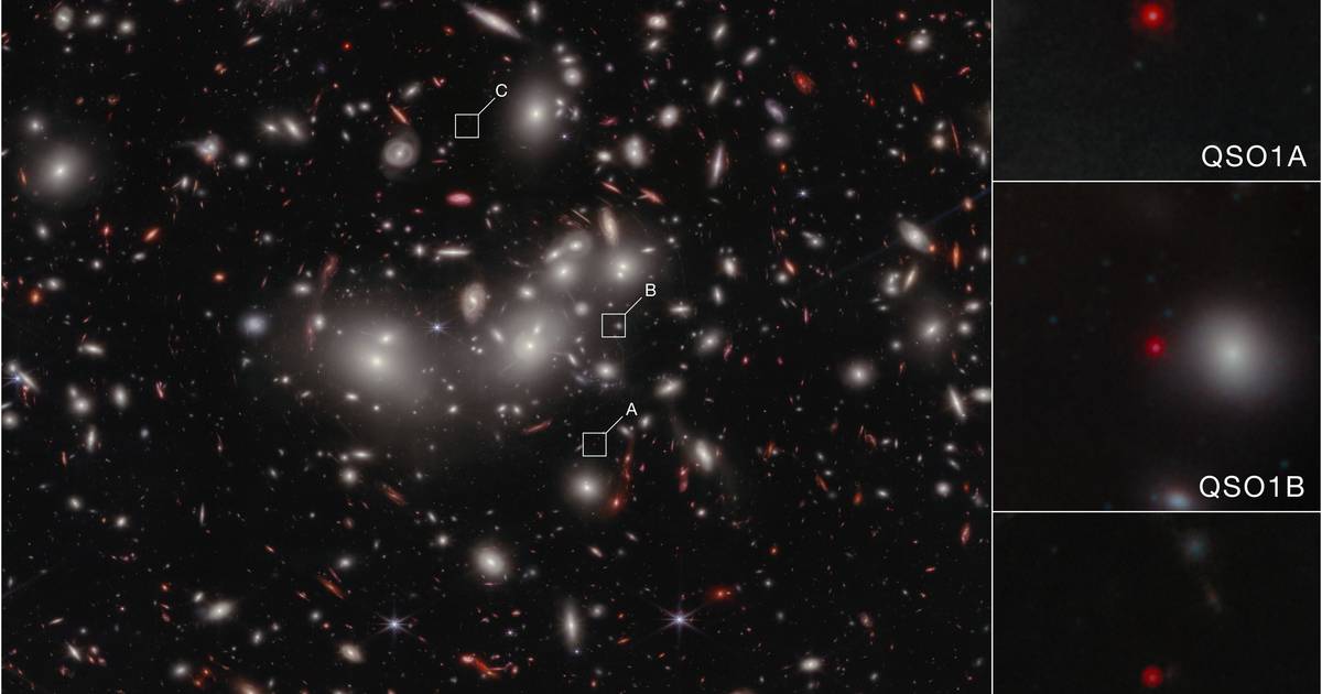 Telescópio James Webb descobre buraco negro que poderá ser mais antigo do que a própria galáxia