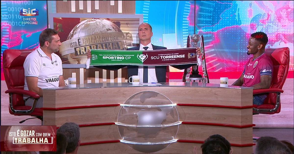 “Vocês prometem ganhar a Supertaça e prejudicar também o Porto?”: Ricardo Araújo Pereira incita Stopira e Luís Tralhão, do SCU Torreense