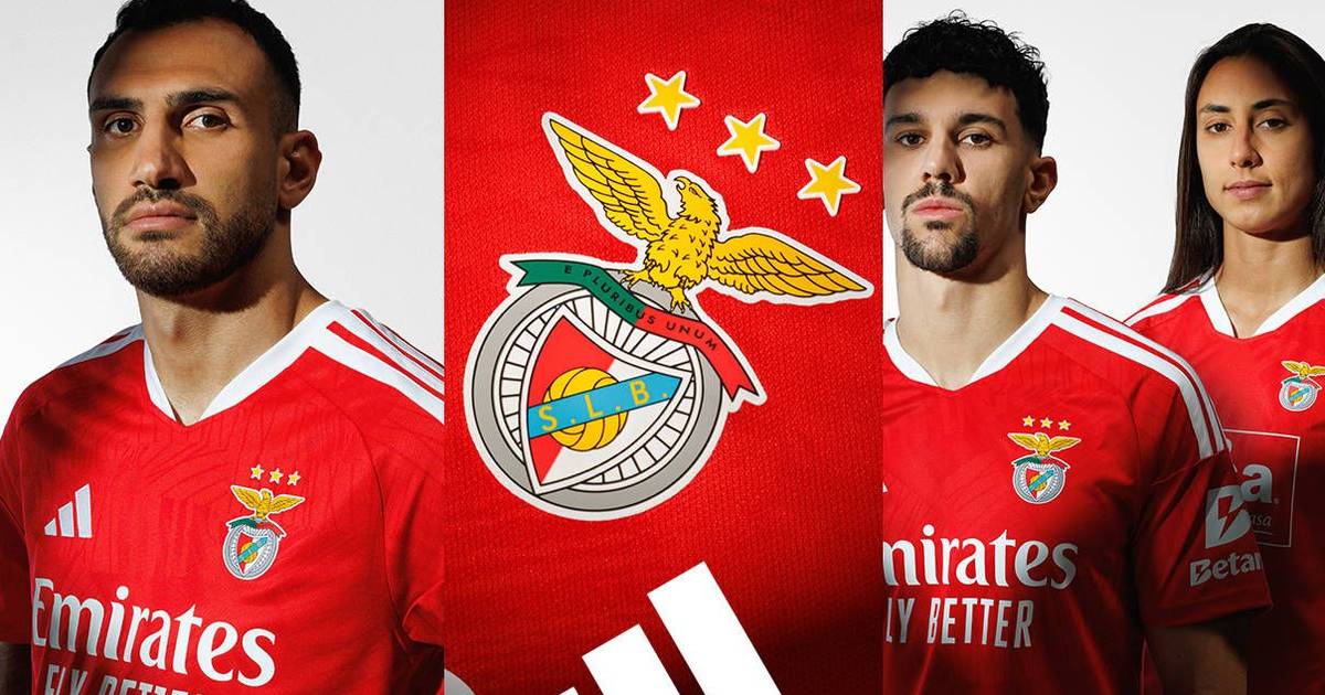 Benfica revela camisola principal para a nova época, inspira